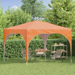 vidaXL Tente de fête pop-up 290 x 290 x 245 cm Orange