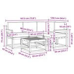 vidaXL Ensemble de canapés d'extérieur 5 pc Blanc et anthracite