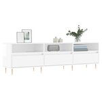 vidaXL Meuble TV blanc brillant 150x30x44 5 cm bois d'ingénierie