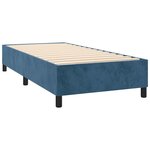 vidaXL Sommier à lattes de lit matelas LED Bleu foncé 90x200cm Velours