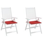 vidaXL Coussins de chaise de jardin 2 Pièces rouge 50x50x3cm tissu oxford