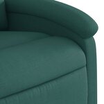 vidaXL Fauteuil de massage inclinable électrique Vert foncé Tissu