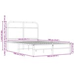 vidaXL Cadre de lit sans matelas 140x190 cm chêne marron
