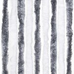 vidaXL Moustiquaire Gris et blanc 56 x 185 cm Chenille