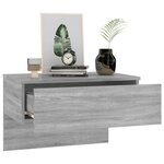 vidaXL Tables de chevet murales 2 Pièces Sonoma gris