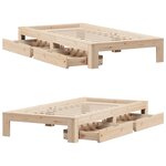 vidaXL Cadre de lit sans matelas 90x200 cm bois de pin massif