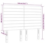 vidaXL Têtes de lit 4 Pièces Marron foncé 72x5x78/88 cm Tissu