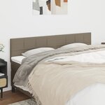 vidaXL Têtes de lit 2 Pièces Taupe 80x5x78/88 cm Tissu