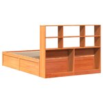 vidaXL Cadre de lit sans matelas cire marron 140x200cm bois pin massif