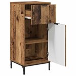 vidaXL Ensemble de mobilier de salle de bain Plaid 3 Pièces Bois ancien