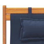 vidaXL Chaises de plage pliables lot de 2 bleu tissu