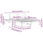 vidaXL Cadre de lit avec tables de chevet Blanc Bois massif en pin