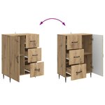 vidaXL Buffet Chêne artisanal 66 x 34 5 x 89 5 cm Bois d'ingénierie