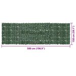vidaXL Écran de balcon avec feuilles vert foncé 500x150 cm