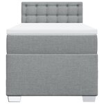 vidaXL Sommier à lattes de lit avec matelas Gris clair 90x200 cm Tissu