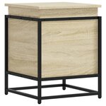 vidaXL Boîte de rangement avec couvercle chêne sonoma bois ingénierie