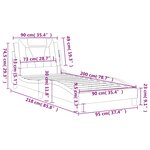 vidaXL Cadre de lit Viana sans matelas cappuccino 90x200 cm similicuir