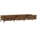 vidaXL Meuble TV Chêne marron 150x34 5x30 cm Bois d'ingénierie