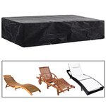 Vidaxl housse de chaise de jardin 8 œillets 218 x 77 x 55 cm