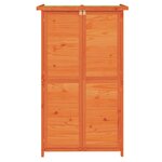 vidaXL Abri à outils de jardin marron 83x57x140 cm bois massif pin