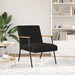 vidaXL fauteuil Noir 59 x 75 x 78 cm