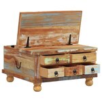 vidaXL Table basse Bois de récupération 70 x 70 x 38 cm