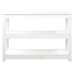 vidaXL Table console Blanc 110x40x74 cm Bois massif de pin