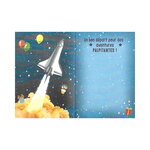 Carte de voeux enfant - anniversaire - espace galaxie