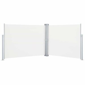 vidaXL Auvent latéral rétractable Crème 140 x 1000 cm