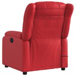 vidaXL Fauteuil de massage inclinable électrique rouge similicuir