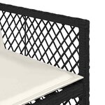 vidaXL Ensemble à manger de jardin 9Pièces coussins noir résine tressée