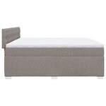 vidaXL Sommier à lattes de lit avec matelas Taupe 200x200 cm Tissu