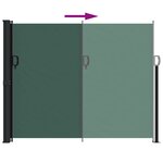 vidaXL Auvent latéral rétractable vert foncé 170x300 cm