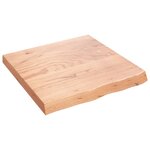 vidaXL Dessus de table marron clair bois chêne massif traité