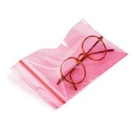 Sachet plastique zip rose translucide 50 microns (lot de 1000)