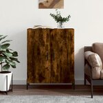vidaXL Buffet chêne fumé 69 5x34x90 cm bois d'ingénierie