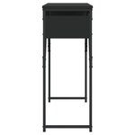 vidaXL Table console avec étagère noir 105x30x75 cm bois d'ingénierie
