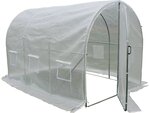 Serre tunnel de jardin avec porte "mimosa" - 180 g/m² - 6 m² - 3 x 2 x 2 m