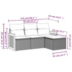 vidaXL Salon de jardin avec coussins 4 Pièces beige résine tressée