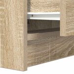 vidaXL Table de chevet avec 2 tiroirs chêne sonoma 38x34x80 cm
