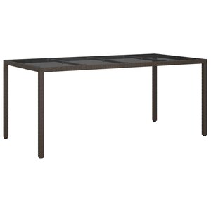 vidaXL Table de Jardin Marron 190 x 90 x 75 cm polyrotin