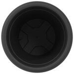 vidaXL Pot à fleurs rond 6 Pièces Noir Ø 26 x 21 5 cm Plastique