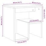 vidaXL Table de chevet chêne artisanal 40x30x40 cm bois d'ingénierie