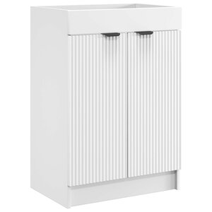 vidaXL Armoire sous évier de salle de bain Blanc 78 5 x 37 5 x 81 cm