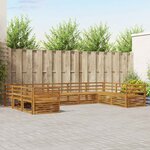 vidaXL Ensemble de canapés d'extérieur 9 Pièces Naturel