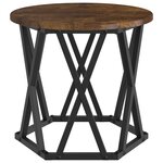 Tables d'appoint vidaXL 3 Pièces Chêne fumé en bois reconstitué