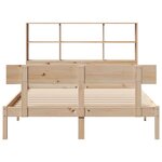 vidaXL Lit bibliothèque sans matelas 140x190 cm bois de pin massif