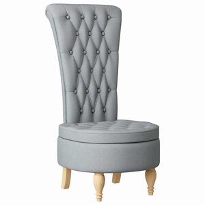 vidaXL Fauteuil à pantoufle Gris clair 56 5 x 70 x 110 cm tissu