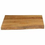 vidaXL Dessus de table 80x80x3 8 cm bord vivant bois massif manguier