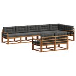 vidaXL Ensemble de canapés d'extérieur 8 Pièces Naturel et Anthracite